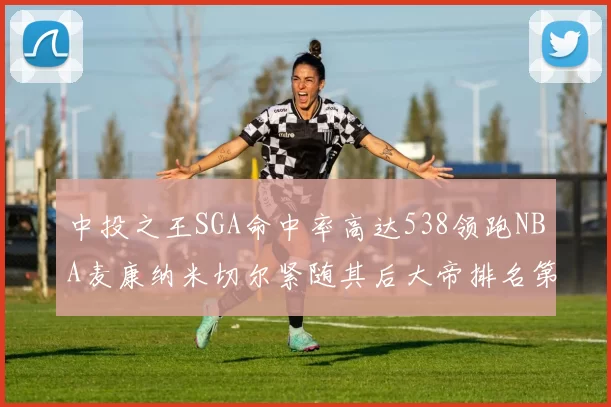中投之王SGA命中率高达538领跑NBA麦康纳米切尔紧随其后大帝排名第七